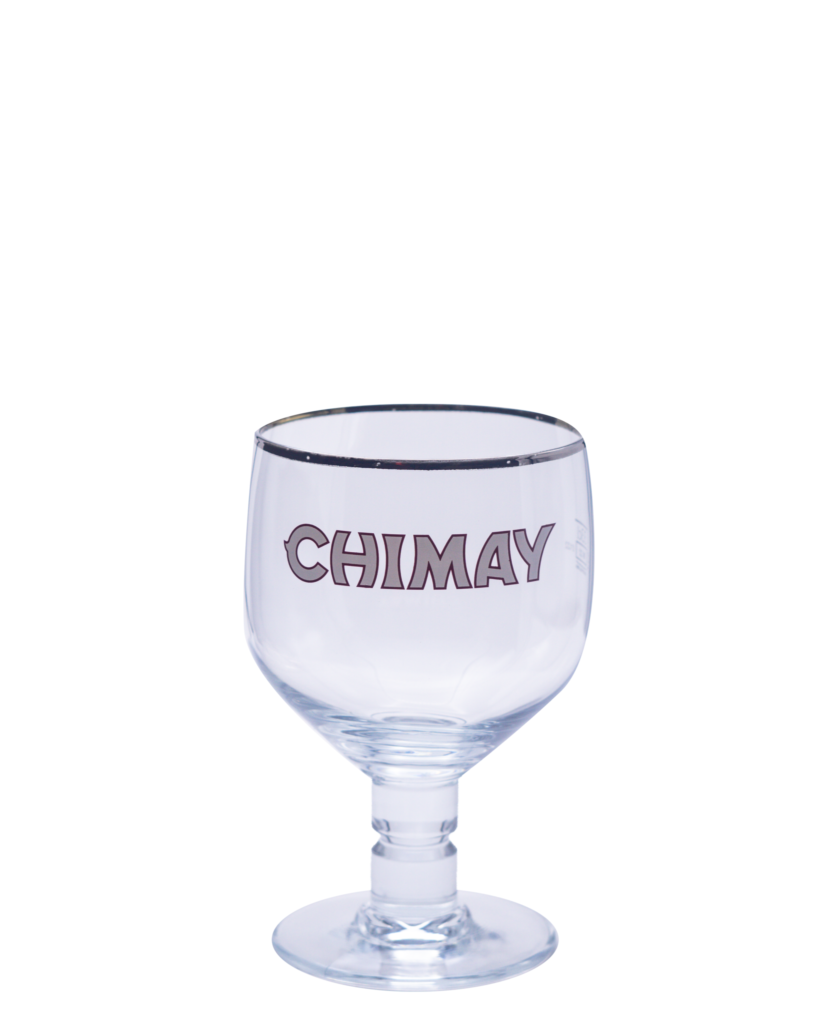 Wide stemmed Chimay trappist chalice with the brewery seal